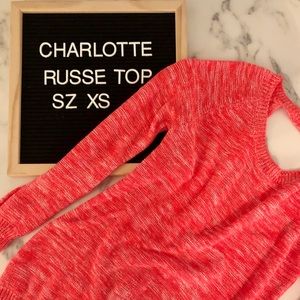 Adorable Charlotte Russe Sweater w/ V-cut Back!